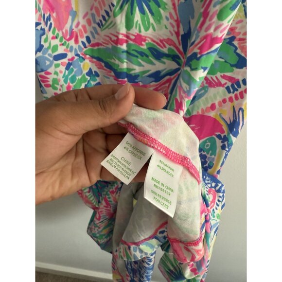 Lilly Pulitzer Marlisa Maxi Strapless Paisley Pink and Blue Dress Size Small - Picture 4 of 6